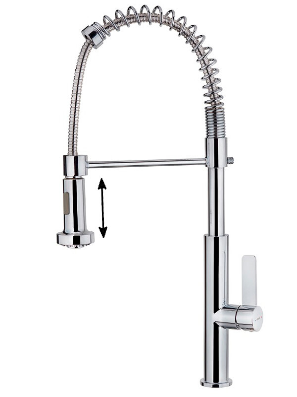 Изображение товара Teka Рус FOT 939 — однорычажный смеситель кухонный, хром, 20.3 см излив, Германия