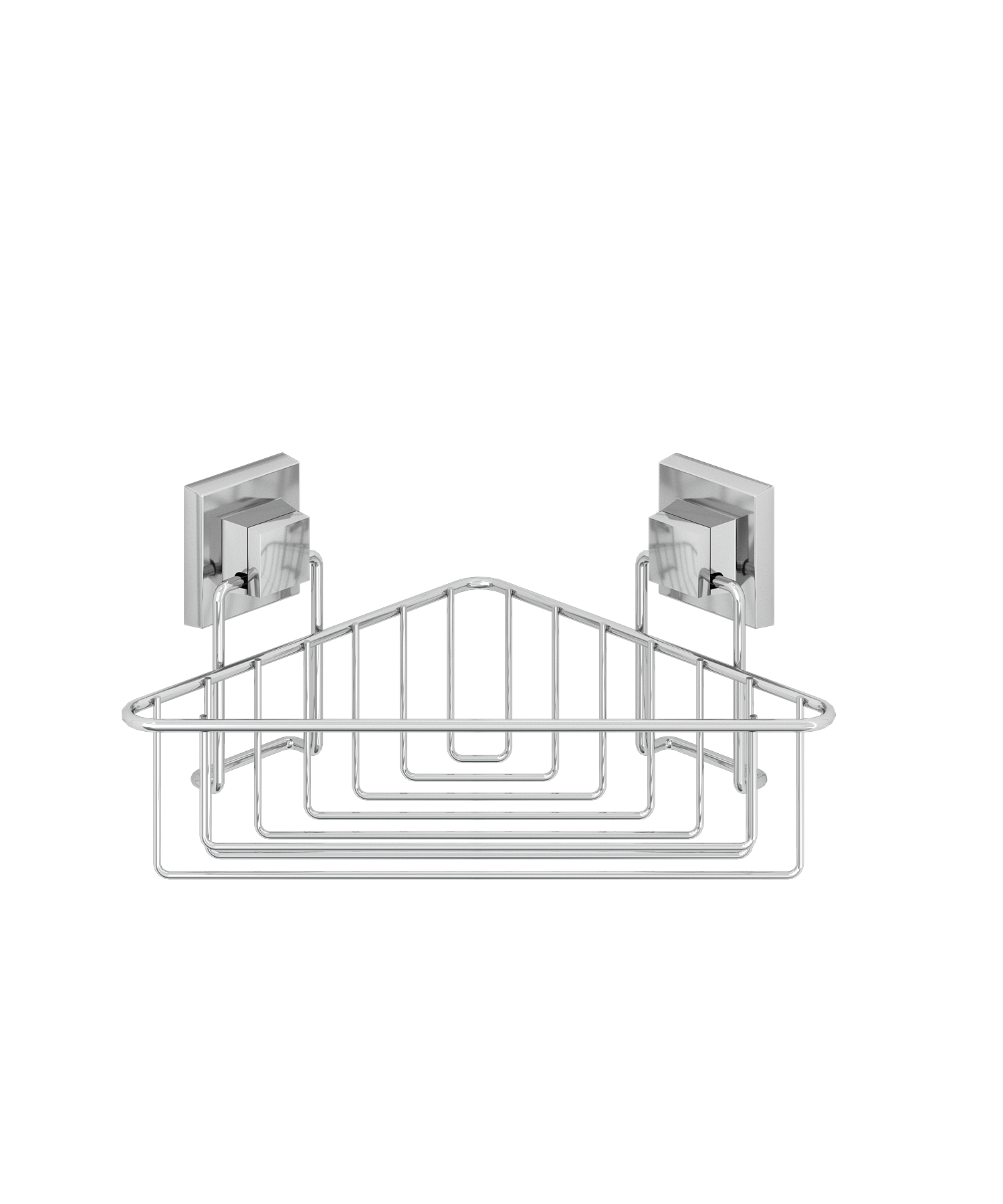 Изображение товара Полка угловая Tekno-tel EasyFIX EF251, одноярусная, самоклеящаяся, хром