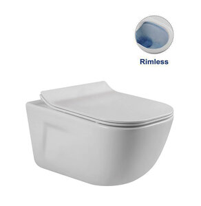 Изображение товара Подвесной безободковый унитаз Vincea Idea VT1-33, крышка микролифт ультратонкая, белый