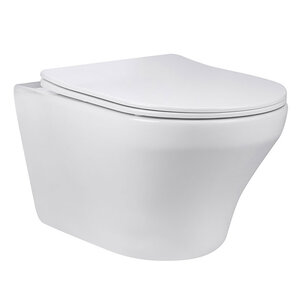 Изображение товара Подвесной безободковый унитаз Vincea Edge-M, крышка микролифт ультратонкая, белый, VT1-37