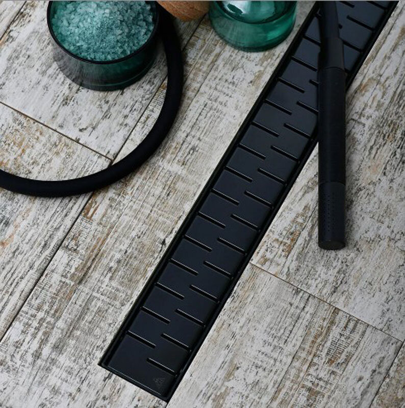 Изображение товара Дренажный канал Veconi MCH Medium Black 55 см с решеткой из нержавеющей стали V550MB