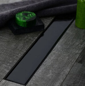 Изображение товара Дренажный канал Veconi MCH Klasik/Floor Black, 45 см, с решёткой из нержавеющей стали, V450KB