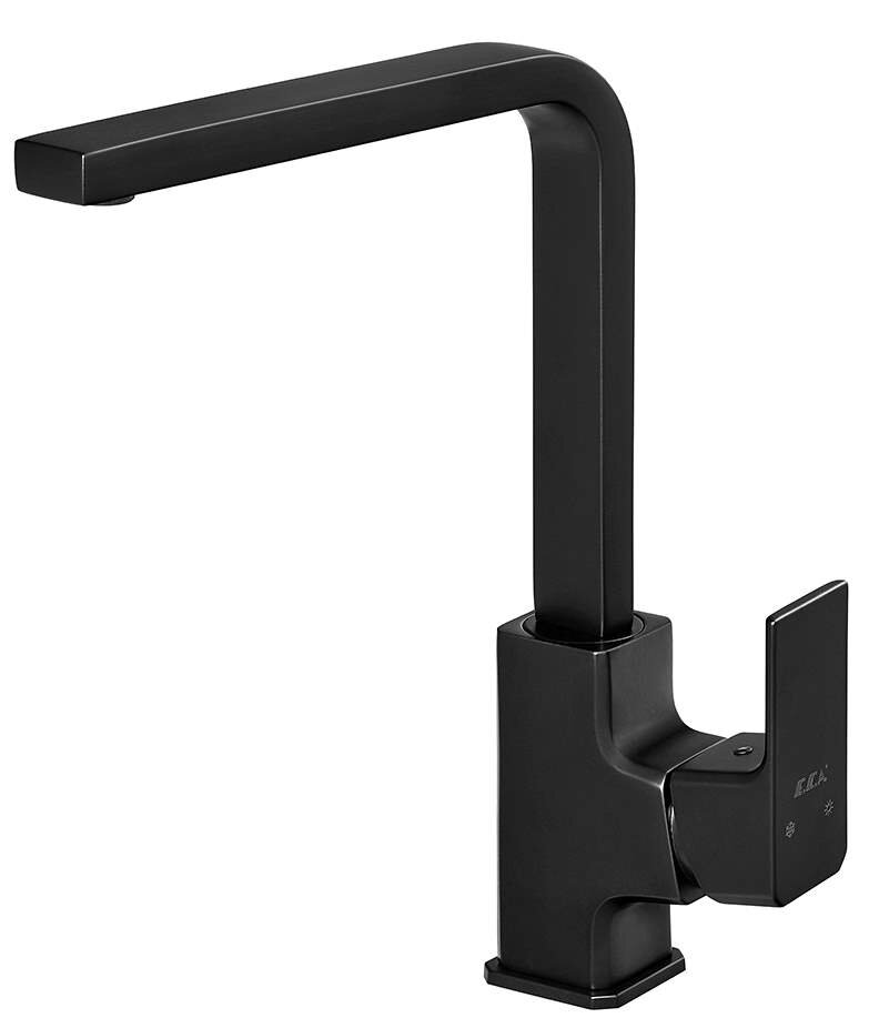 Изображение товара Смеситель E.C.A Tiera 102118123C1EX для кухонной мойки, матовый черный