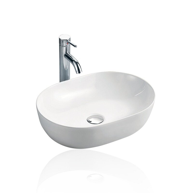 Изображение товара Раковина Koller Pool Round RN-0485-WB 48.5x35 см овальная белая накладная