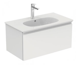 Изображение товара Тумба под раковину Ideal Standard Tesi 80 см подвесная белая глянцевая