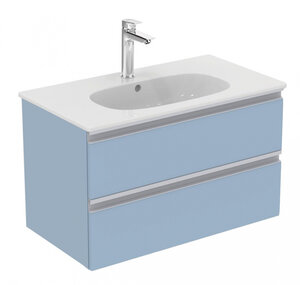 Изображение товара Тумба под раковину Ideal Standard Tesi 80 см, подвесная, серо-голубой матовый
