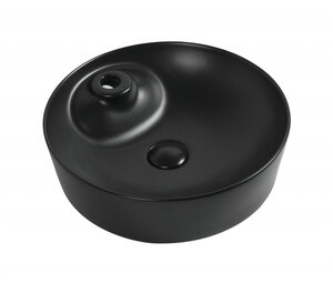 Изображение товара Раковина накладная Aquanet Moon-2-MB, 00273671, 43 см, керамика, черная матовая