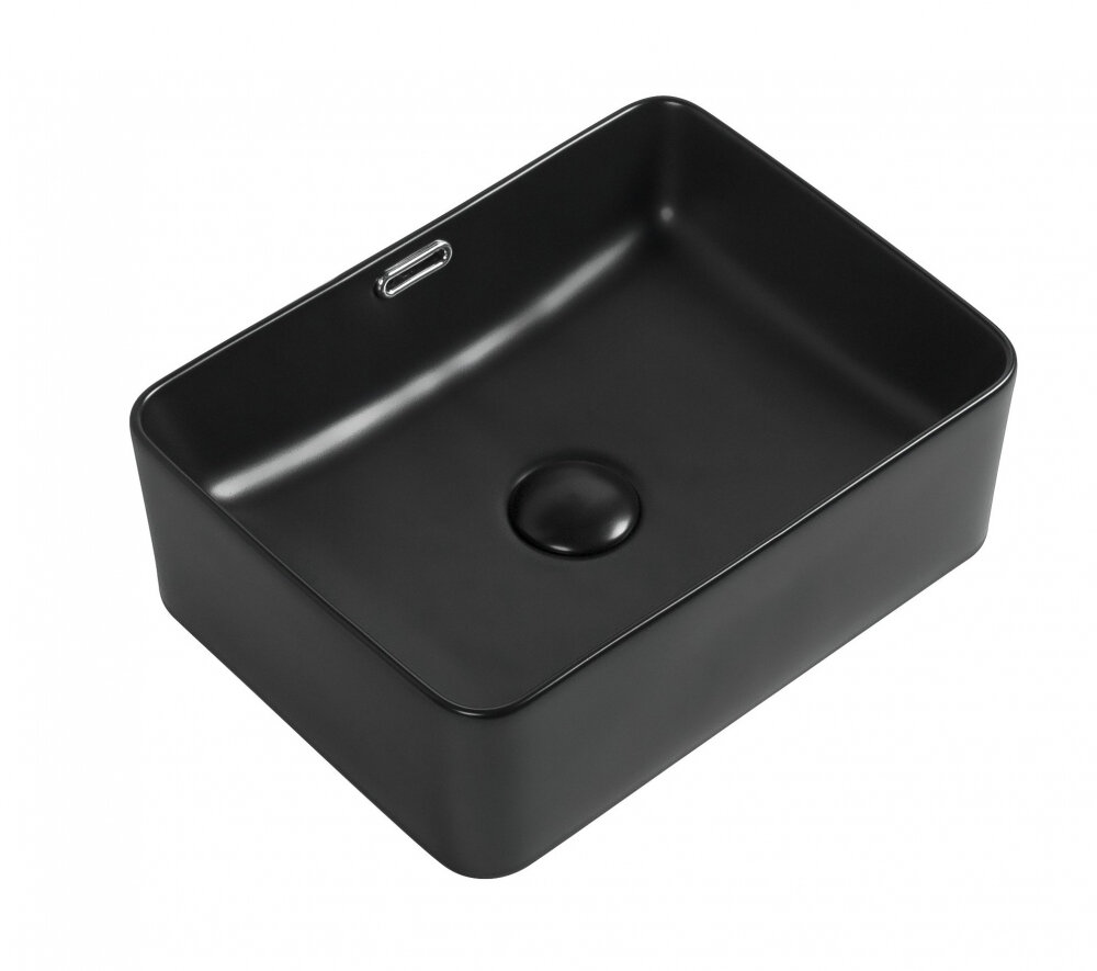Изображение товара Раковина Aquanet Perfect 273678-1-MB 40.5 x 31.5 x 14 см, накладная, черный матовый