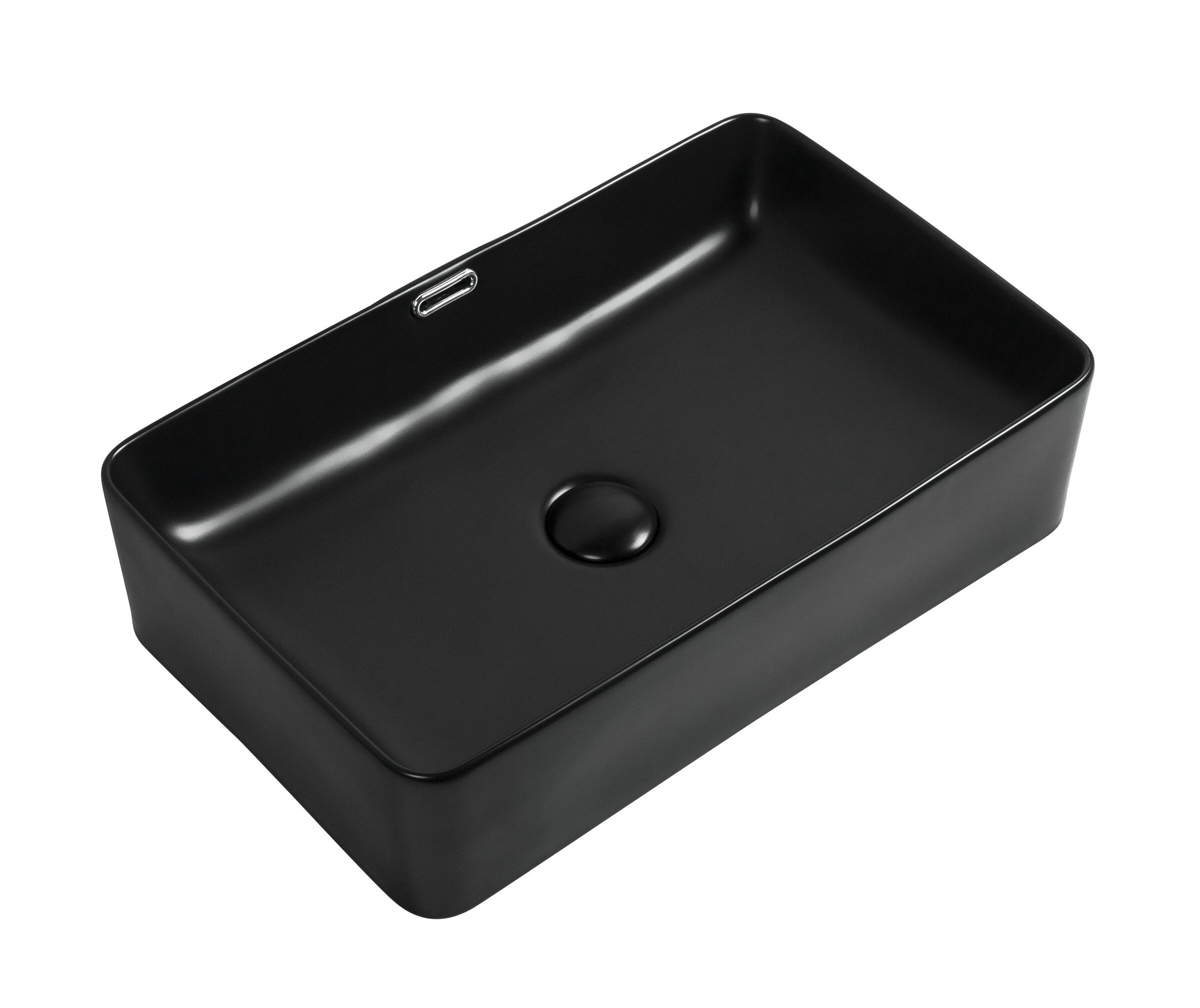 Изображение товара Раковина Aquanet Perfect 273676-3-MB черная матовая накладная 55x35 см