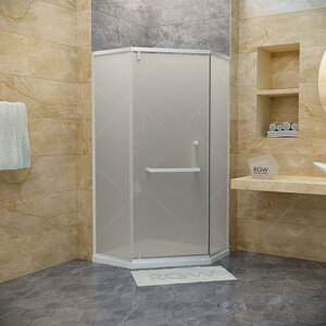 Изображение товара Душевой уголок RGW Hotel HO-084W 90x90 см с распашными дверьми и сатинат/матовым стеклом