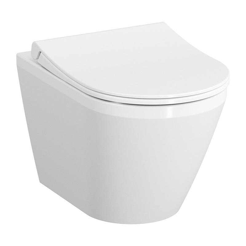 Изображение товара Подвесной унитаз Vitra Integra безободковый с крышкой микролифт, белый