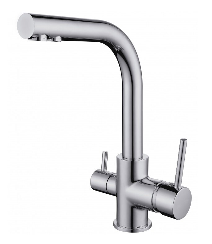 Изображение товара Смеситель для кухни Aquanet AF778-44С хром с поворотным изливом и керамическим картриджем