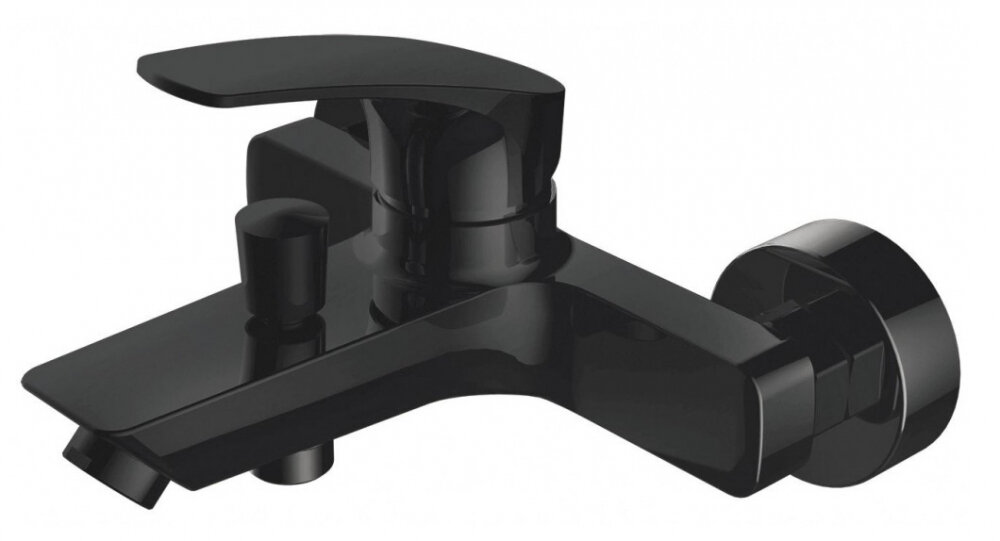 Изображение товара Смеситель для ванны Aquanet Static AF330-20B черный матовый однорычажный Изображение товара Смеситель для ванны Aquanet Static AF330-20B черный матовый однорычажный