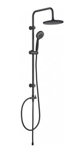 Изображение товара Душевая колонна Aquanet Passion 261836 R AF300-70-R-B верхний душ круглый 25 см, 3 режима струи, черный матовый