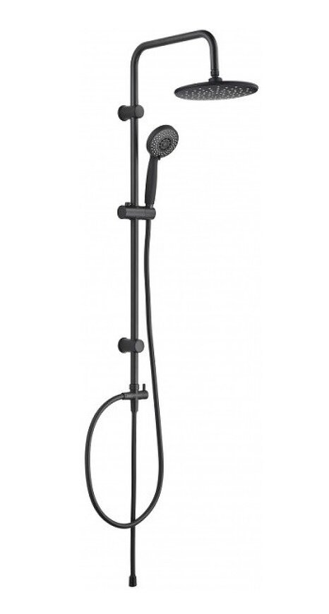 Изображение товара Душевая колонна Aquanet Passion 261836 R AF300-70-R-B верхний душ круглый 25 см, 3 режима струи, черный матовый Изображение товара Душевая колонна Aquanet Passion 261836 R AF300-70-R-B верхний душ круглый 25 см, 3 режима струи, черный матовый