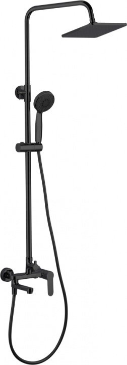 Изображение товара Душевая система Aquanet Passion AF300-72-S-B с верхним душем 25 см и 3 режимами