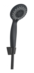 Изображение товара Душевой гарнитур Aquanet AF000-07B, лейка 3 режима, держатель, шланг, черный матовый, 261831