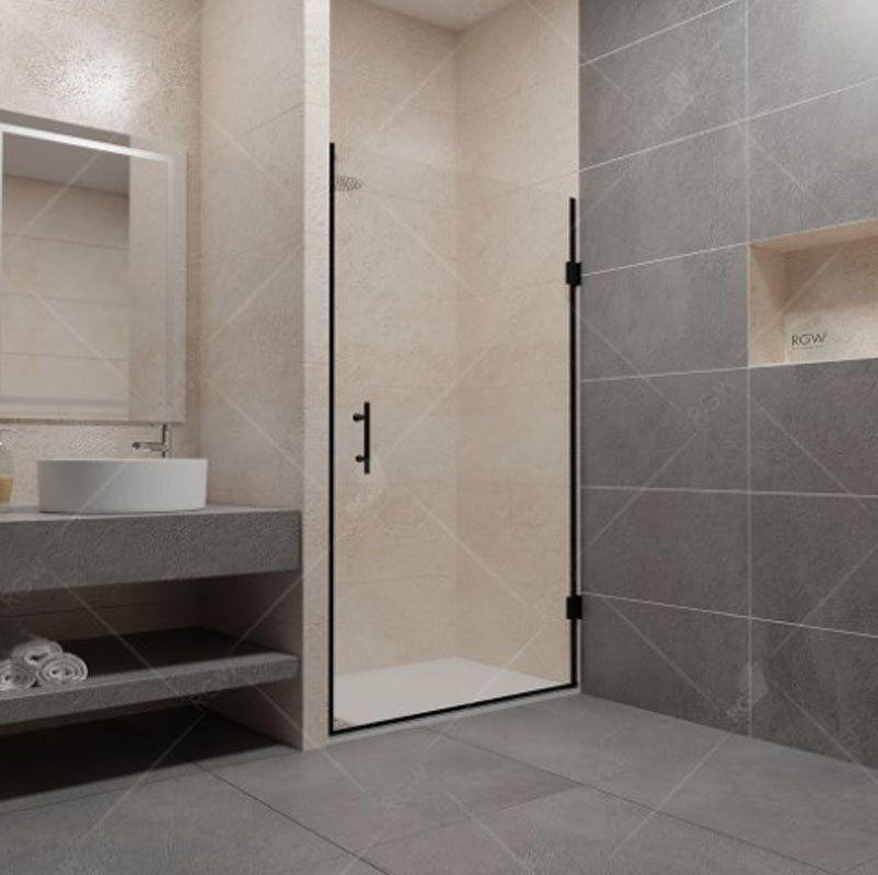 Изображение товара Душевая дверь RGW PA-06B 70х195 см, черн. профиль, прозрачное стекло