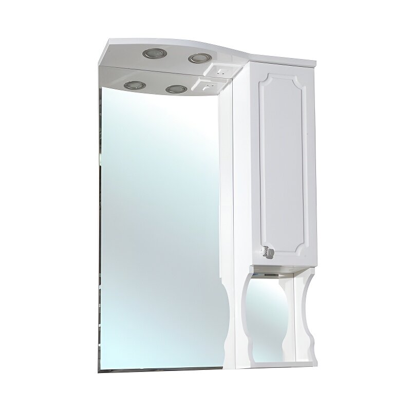 Изображение товара Зеркальный шкаф Bellezza Кантри 65 см с подсветкой белый подвесной