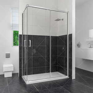 Изображение товара Душевой уголок RGW CL-44 В 32094490-11 90 х 100 см, дверь раздвижная, стекло прозрачное, хром