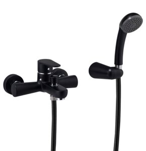 Изображение товара Смеситель Artis Rubinetterie Indy, для ванны и душа, матовый черный, 3510NO-000