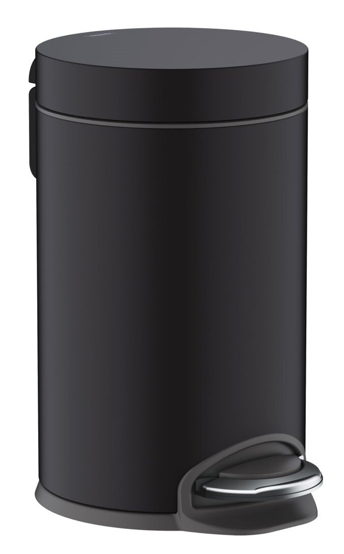 Изображение товара Корзина для мусора с педалью Hansgrohe AddStoris 41775670 3 л, черный матовый