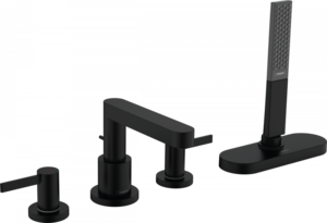 Изображение товара Смеситель для ванны Hansgrohe Finoris, 76444670, на 4 отверстия, черный матовый