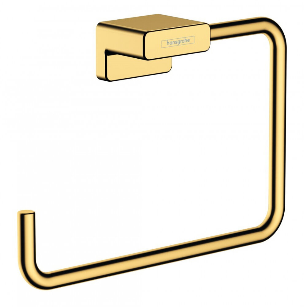 Изображение товара Полотенцедержатель-кольцо Hansgrohe AddStoris 41754990 20 см, полированное золото