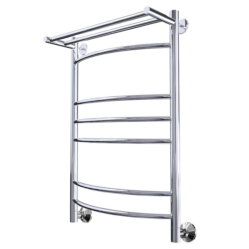 Изображение товара Полотенцесушитель Тругор Приоритет НП 3 П 80x50 с полкой хром водяной нержавеющая сталь