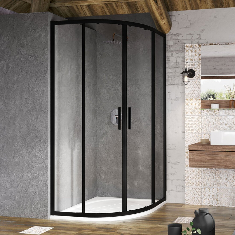 Изображение товара Душевой уголок Ravak Blix Slim 90x90 см черный профиль