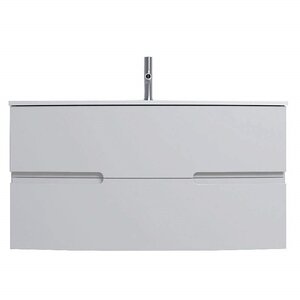Изображение товара Тумба под раковину Jacob Delafon Nona 100 см, с интегрированными ручками, белый глянцевый, EB1889RU-G1C