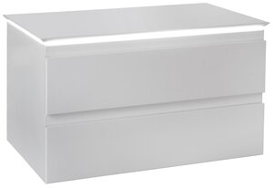Изображение товара Тумба под раковину Jacob Delafon Madeleine 80 см, со столешницей и с подсветкой, белая блестящая, EB2083-J5