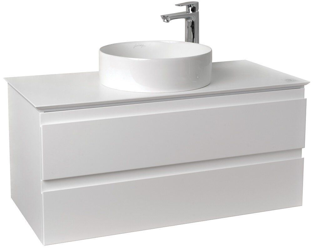 Изображение товара Тумба со столешницей и подсветкой Jacob Delafon Madeleine 100 см белая матовая