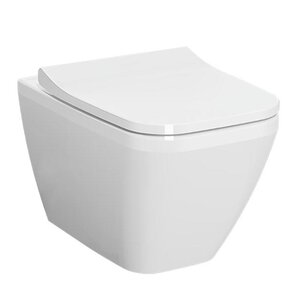 Изображение товара Подвесной безободковый унитаз Vitra Integra 7082B003-0075/191-003-009 Square, крышка микролифт, белый