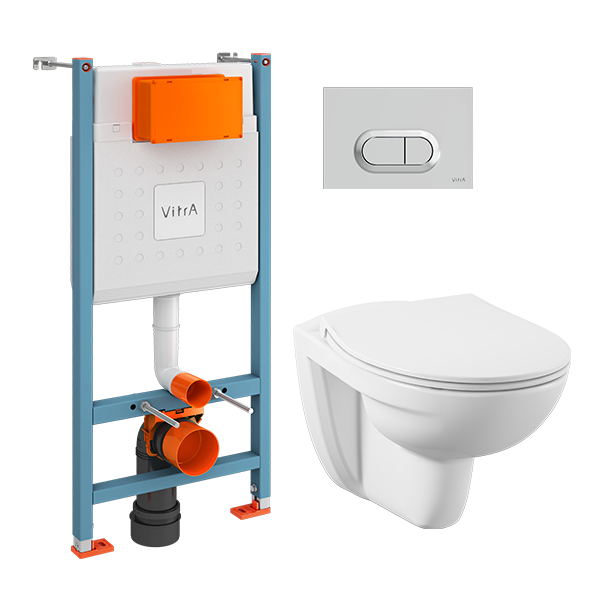 Изображение товара Инсталляция Vitra с унитазом S10, сиденье микролифт, артикул 9842B003-7206