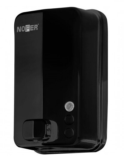 Изображение товара Дозатор для жидкого мыла Nofer Evo черный 1.2 л настенный