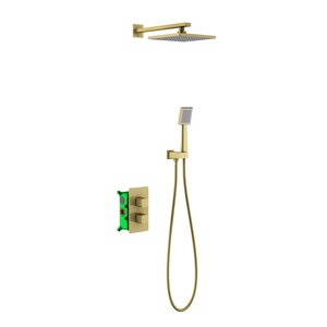 Изображение товара Душевая система Timo Petruma SX-5059/17SM с термостатом, золото матовое