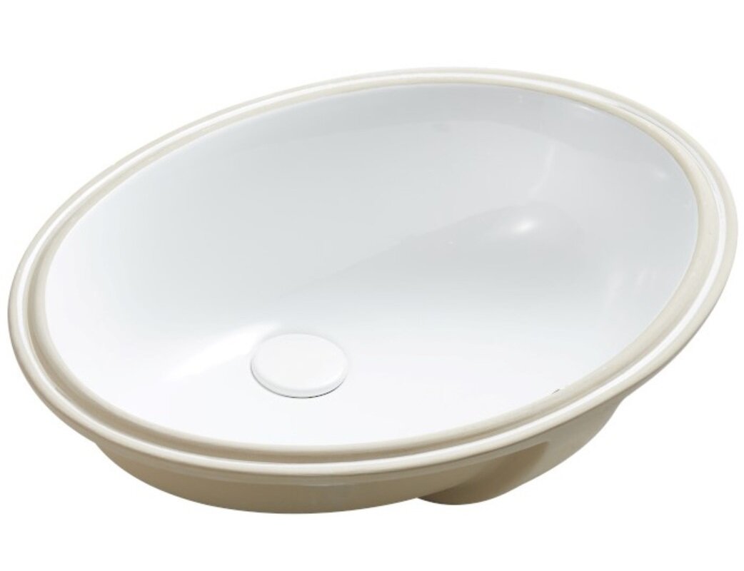 Изображение товара Раковина Aquatek врезная 46,5х38,5 см фаянс белая овальная AQ0181-00
