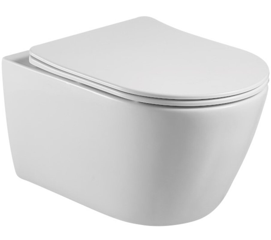 Изображение товара Подвесной унитаз Aquatek Бетта AQ1253W-00 с сиденьем Soft Close, белый