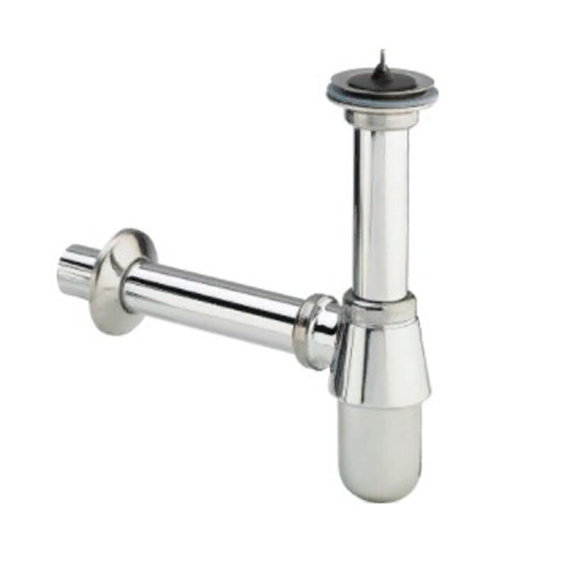 Изображение товара Сифон для раковины Viega модель 5756 с донным клапаном и хромированным покрытием