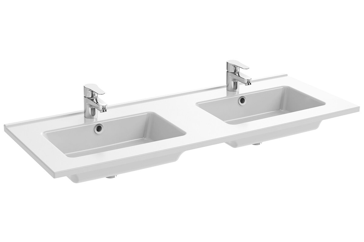 Изображение товара Раковина Jacob Delafon Ola двойная 120x46 см EXVA112-00 белая фарфоровая