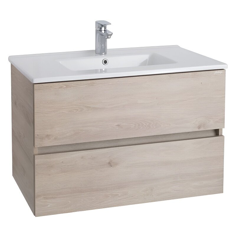 Изображение товара Тумба под раковину Jacob Delafon Tolbiac 80 см, дуб давос натуральный, подвесная