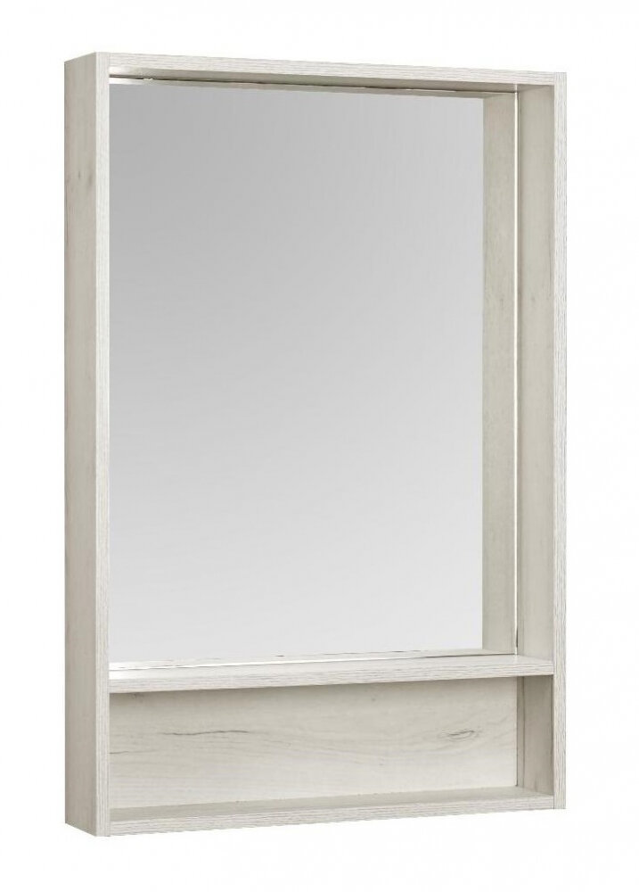 Изображение товара Зеркальный шкаф Aquaton Флай 60 см, белый, дуб крафт, 1A237602FA860