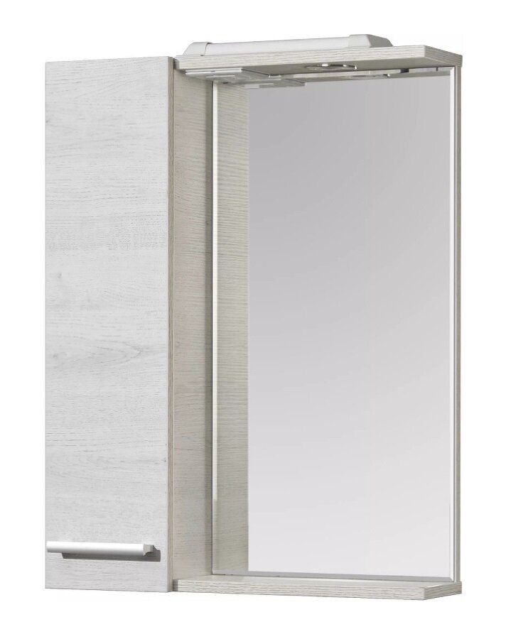 Изображение товара Зеркальный шкаф Aquaton Ронда Pro 55 см с подсветкой, дуб сомерсет, 1A208602RSC2L