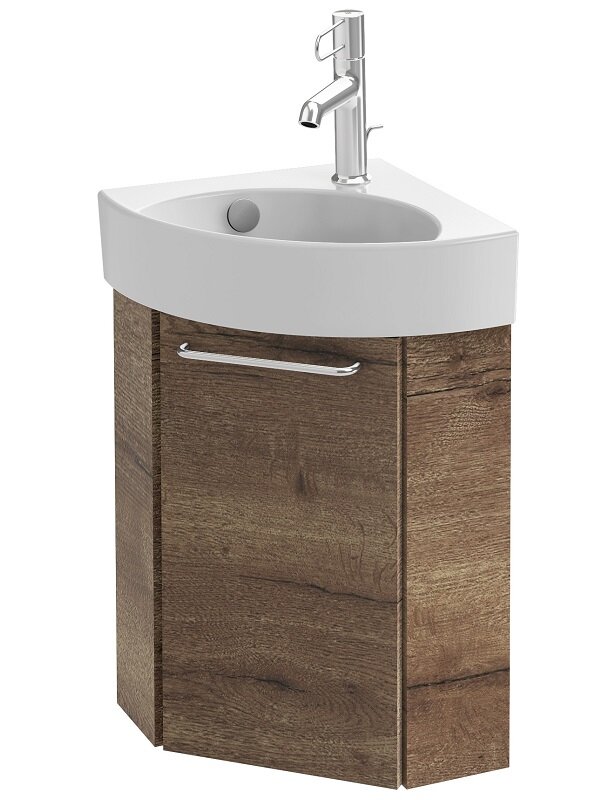 Изображение товара Тумба под раковину Jacob Delafon Odeon Rive Gauche 45 см дуб табак, подвесная, с ручками