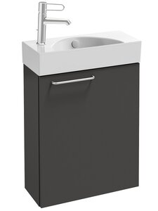 Изображение товара Тумба под раковину Jacob Delafon Odeon Rive Gauche 48,5 см, цвет серый антрацит матовый, ручки на выбор, EB2581D-RX-M53/EB2581G-RX-M53