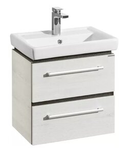 Изображение товара Тумба под раковину Акватон Ронда PRO 55 см подвесная мини дуб сомерсет