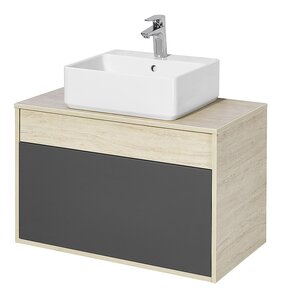 Изображение товара Тумба под раковину Акватон Лофт Урбан 80 см серый графит дуб орегон