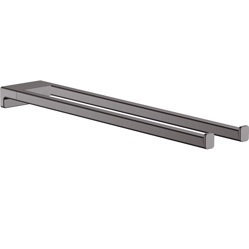 Изображение товара Полотенцедержатель Hansgrohe 41770340 Двойной 45 см, черный хром шлифованный Изображение товара Полотенцедержатель Hansgrohe 41770340 Двойной 45 см, черный хром шлифованный