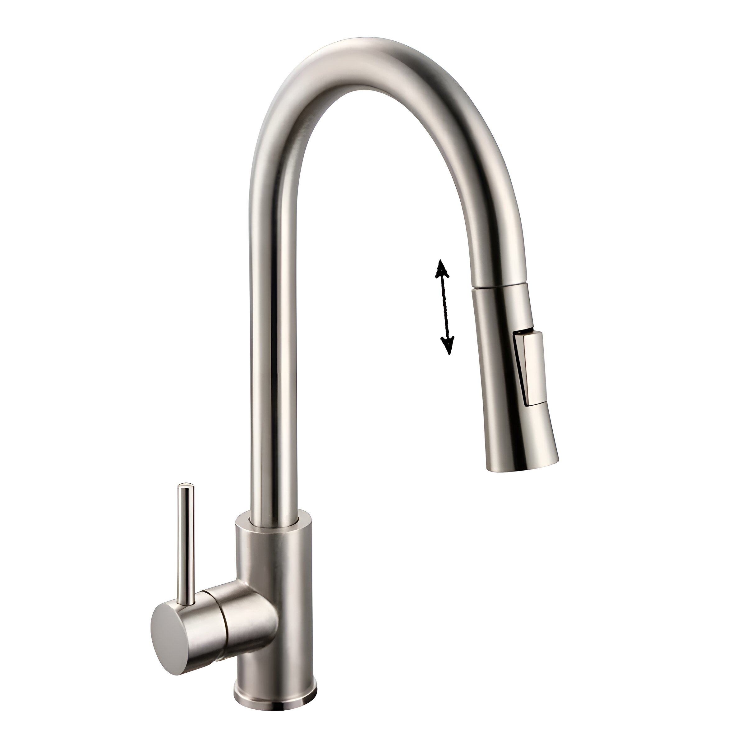 Изображение товара Смеситель Osgard Forso для кухни никель с выдвижным изливом 220 мм